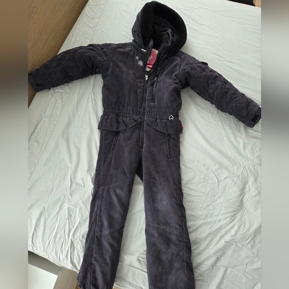 Vintage Girls Navy Snowsuit